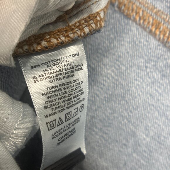 EUC LOFT " The Straight Crop " Dark Blue Jeans size 31/12 - Picture 9 of 14